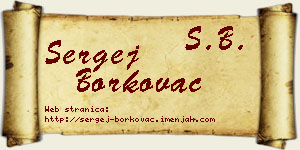 Sergej Borkovac vizit kartica